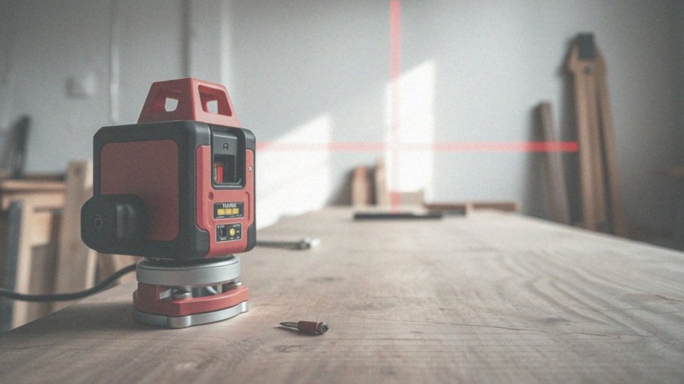 Jak niwelator laserowy informuje o korekcji ustawienia?