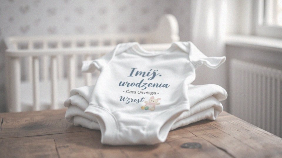 Jakie atrakcyjne pomysły na body niemowlęce z metryczką można zrealizować?